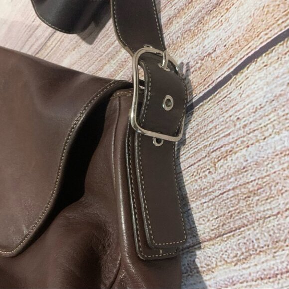 Coach Brown Leather Legacy Crossbody Purse - Picture 12 of 15